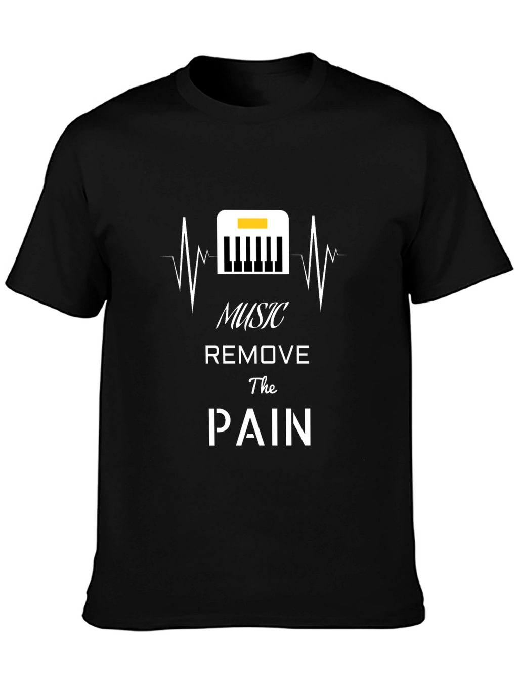 Music Removes Pain Black T-Shirt