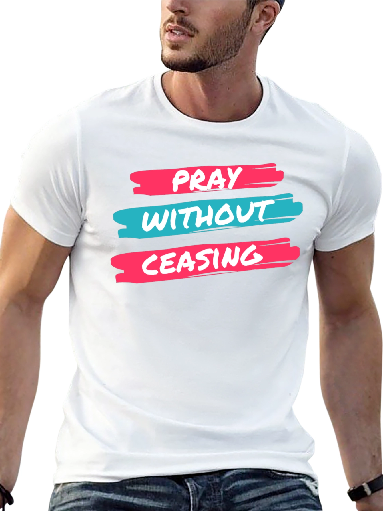 Pray Without Ceasing Black Graphic Tee