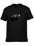 Guitar Mountainscape Graphic Tee - Nature Music Lover Shirt