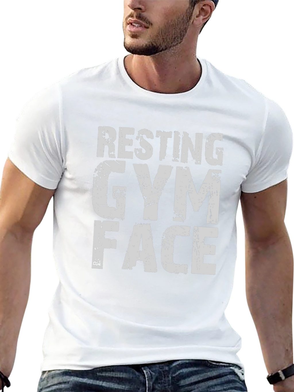 Resting Gym Face T-Shirt - Black Graphic Tee