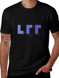 Lift Push Pull Black Graphic T-Shirt