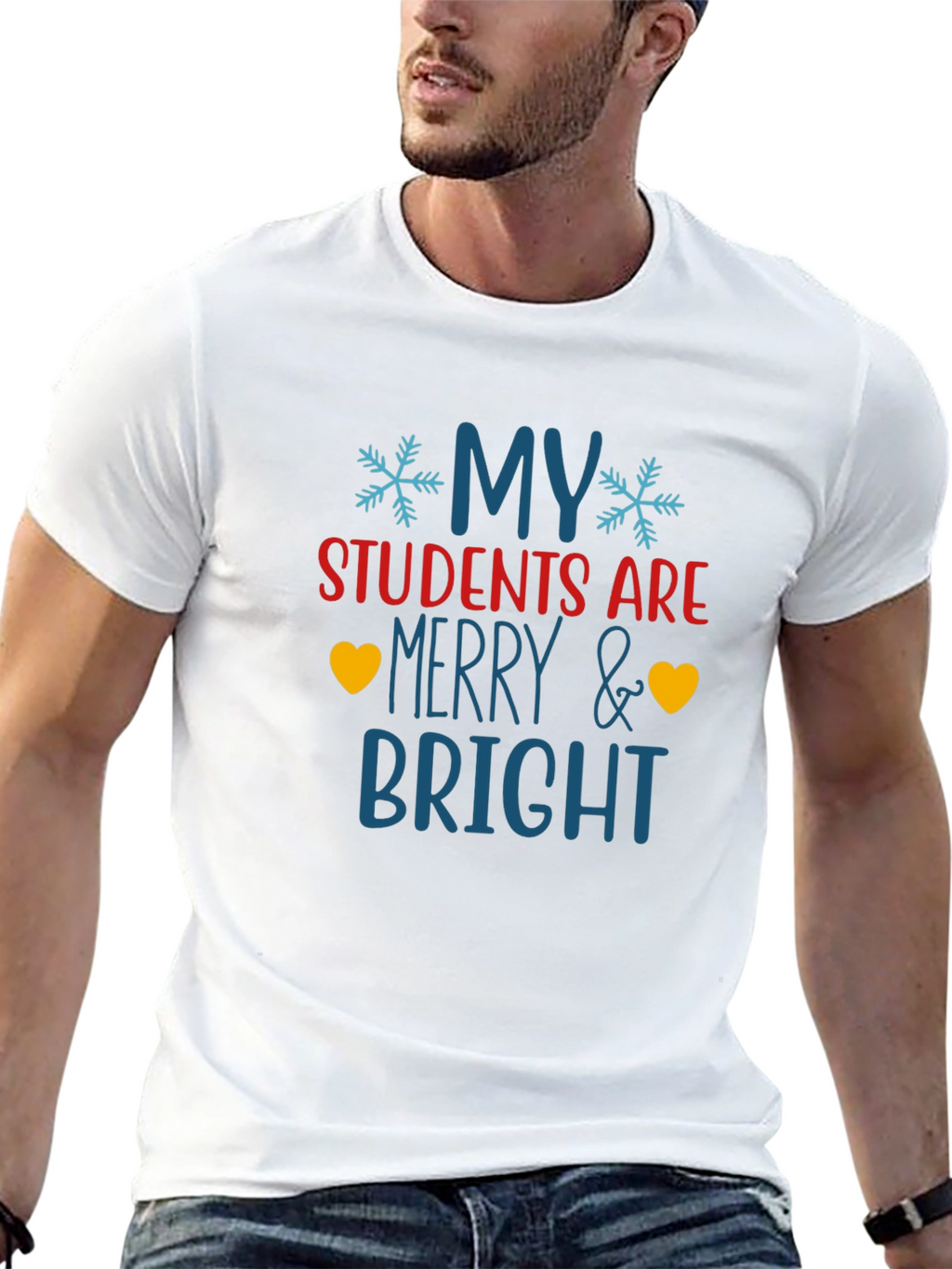 My Students Are Merry & Bright Christmas Teacher T-Shirt