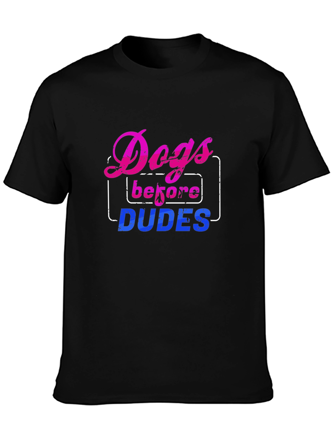Dogs Before Dudes Graphic Tee - Black
