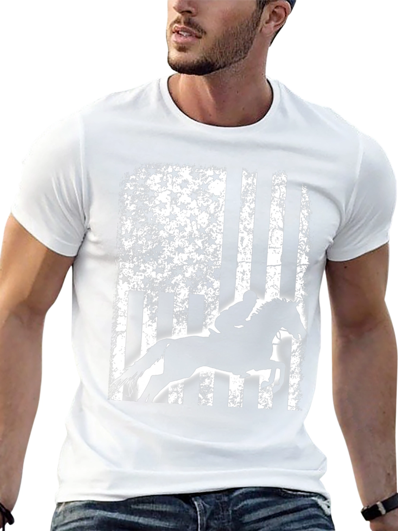 American Flag Equestrian T-Shirt