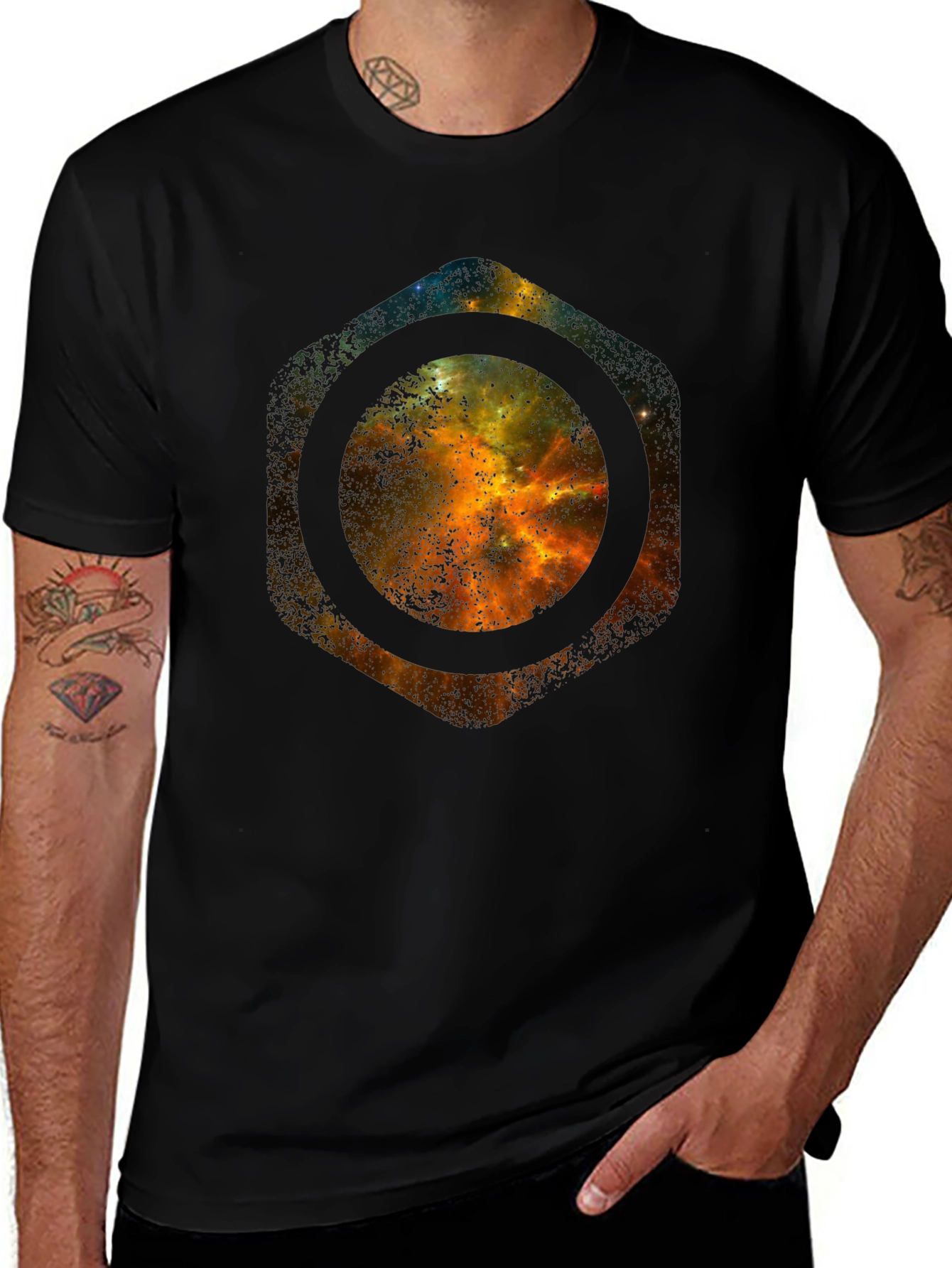 Galaxy Hex T-Shirt - Bold Space Design