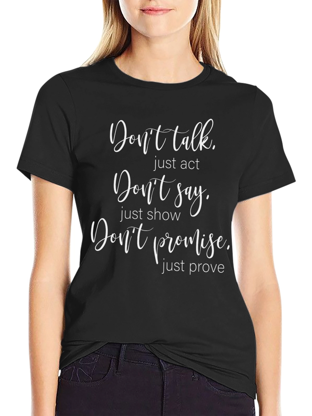 Inspirational Black Graphic T-Shirt