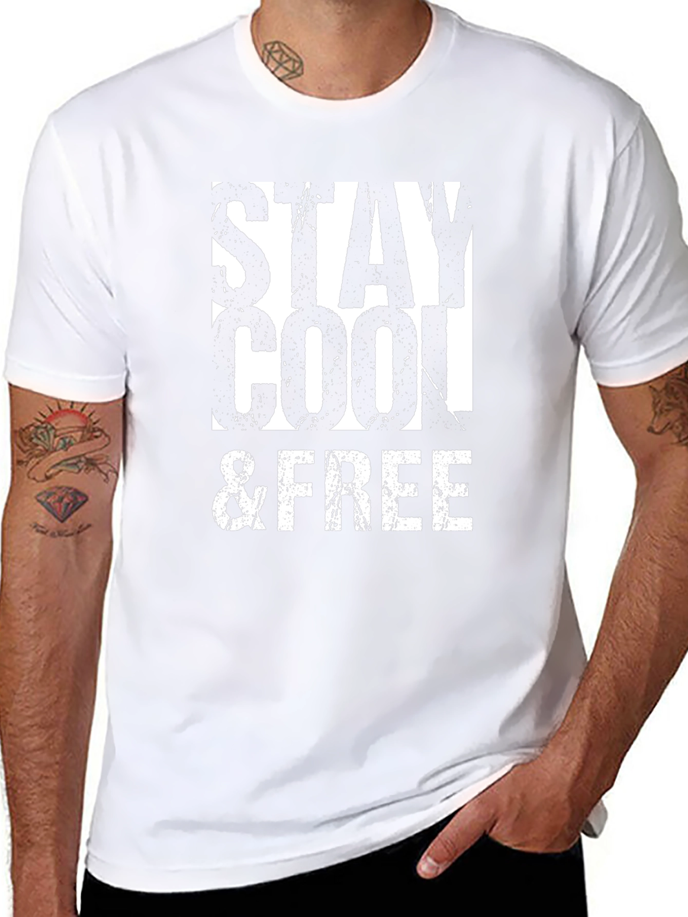 Stay Cool & Free Black T-Shirt