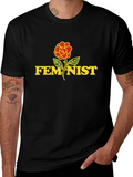 Feminist Rose Graphic T-Shirt - Unisex