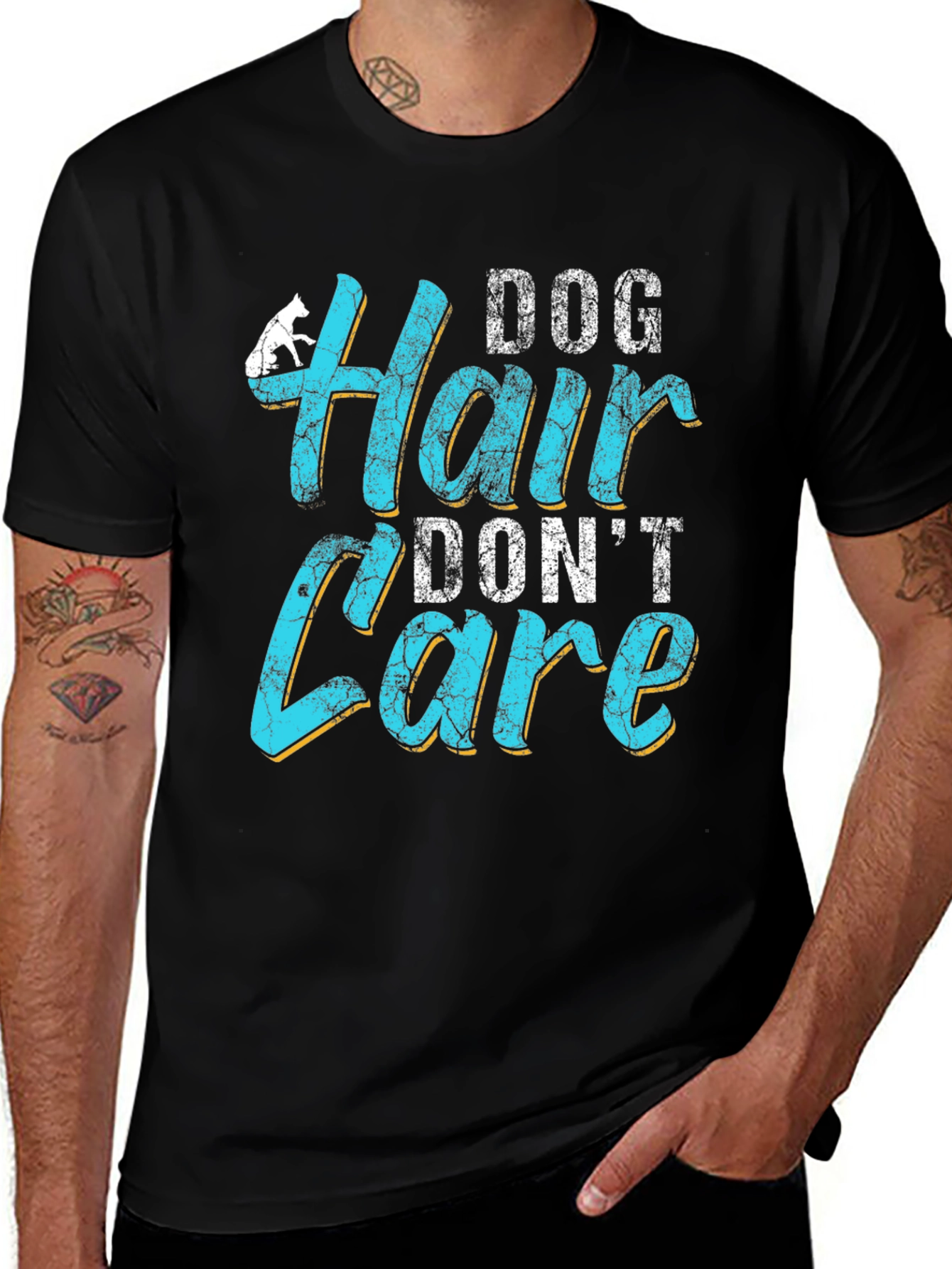 Dog Hair Dont Care Graphic T-Shirt