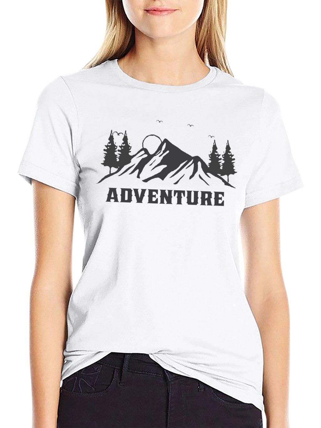 Adventure Mountain Graphic Tee - Black