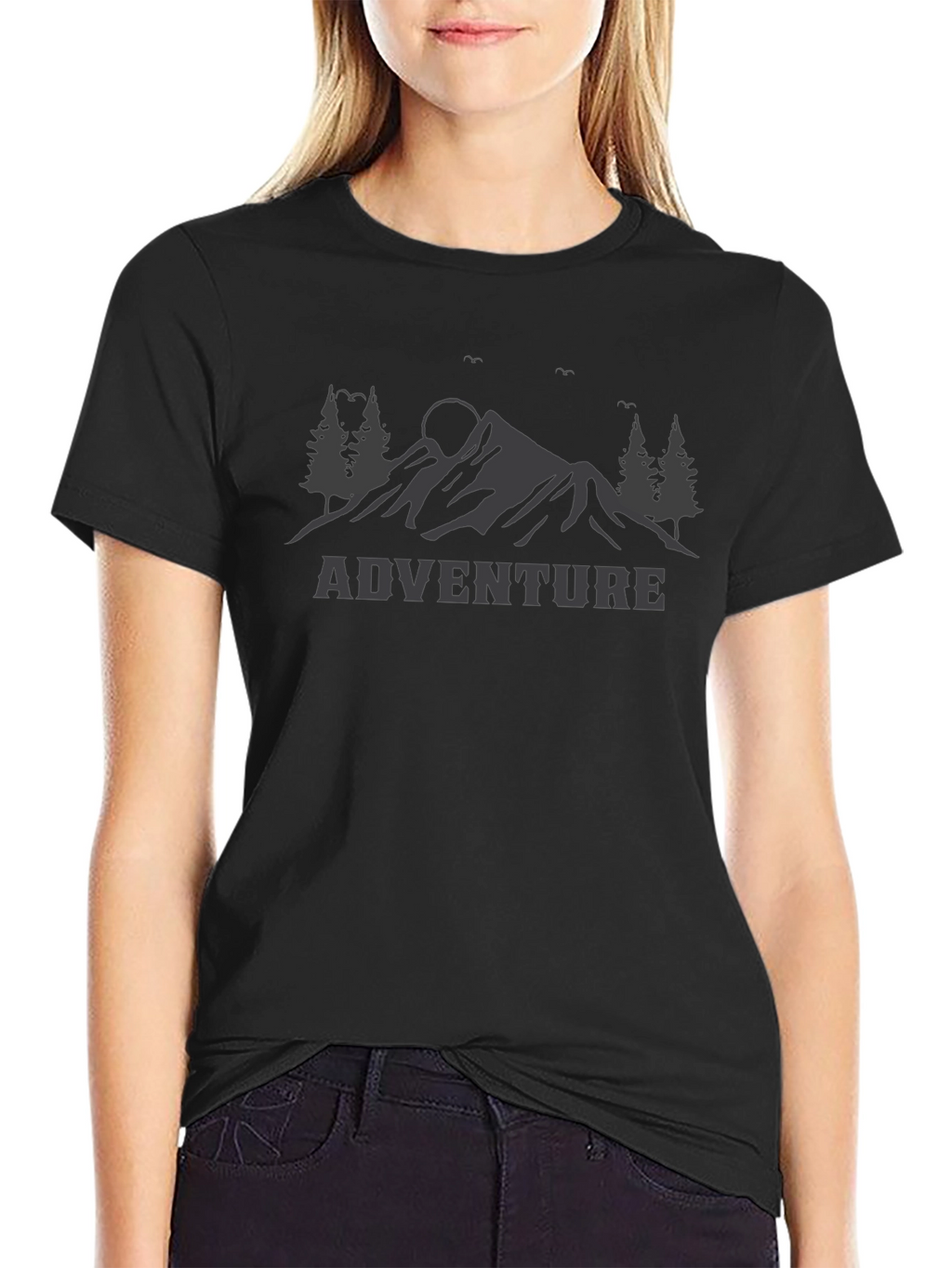 Adventure Mountain Graphic Tee - Black