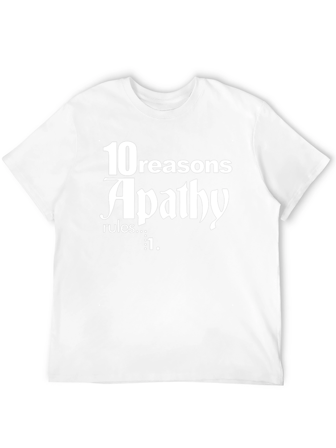 Apathy Rules Graphic T-Shirt - Black Cotton Tee
