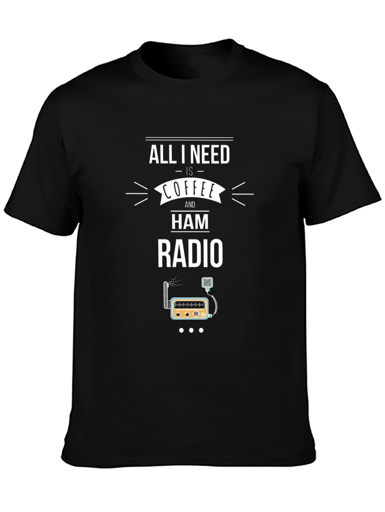 Coffee and Ham Radio Graphic T-Shirt