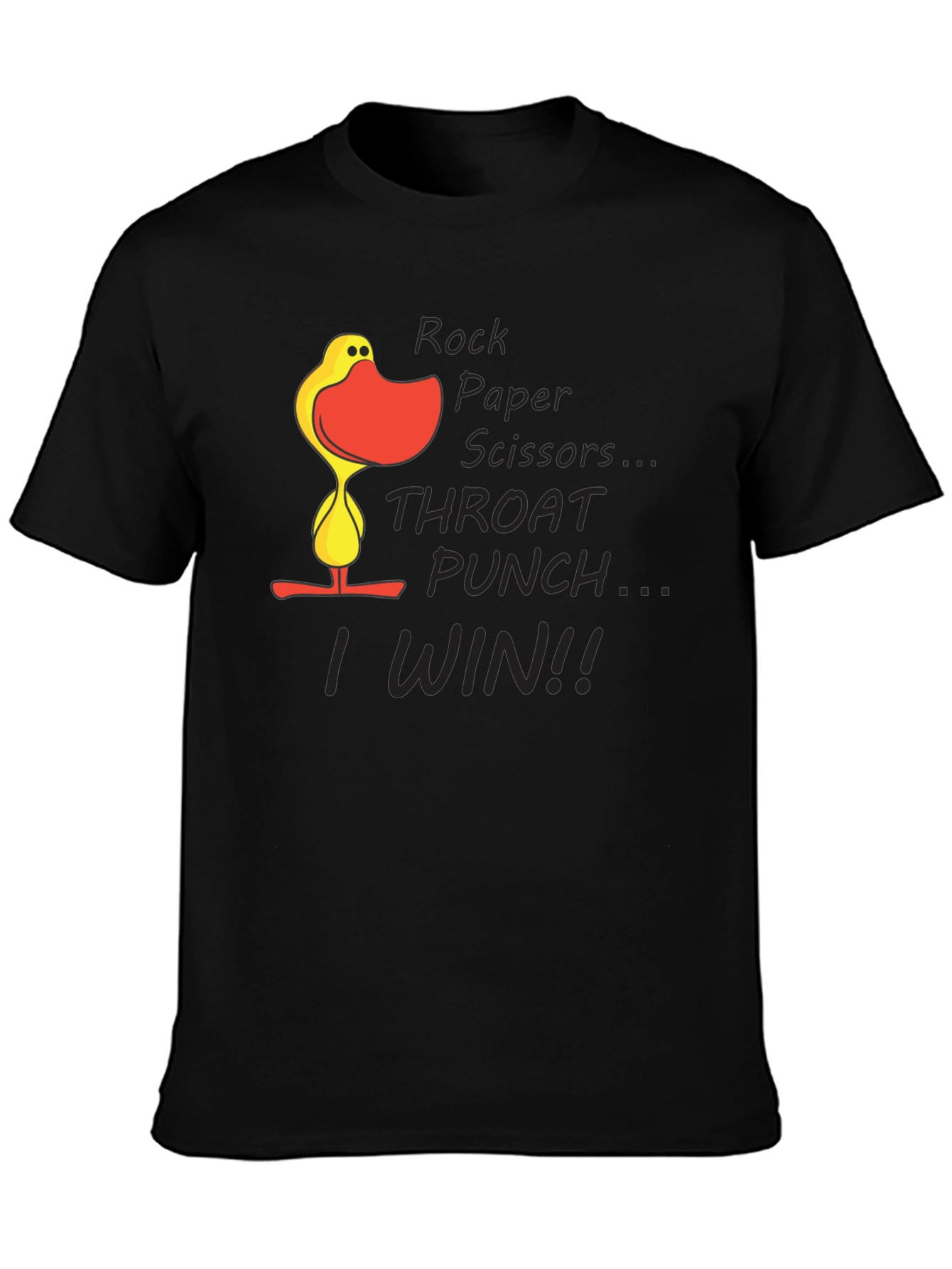 Funny Rock Paper Scissors T-Shirt - Throat Punch Edition