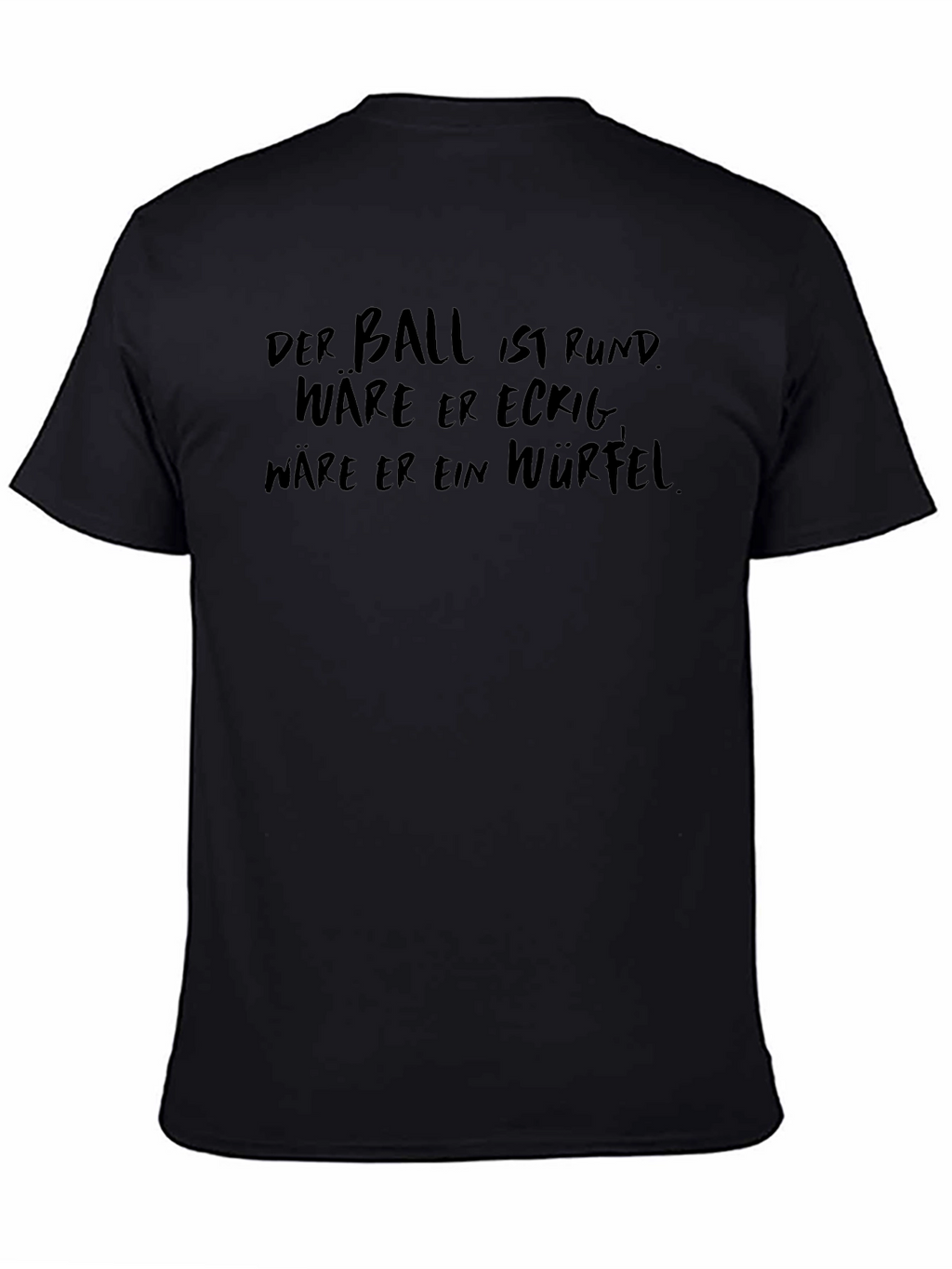 Mens Black T-Shirt with Humorous German Slogan