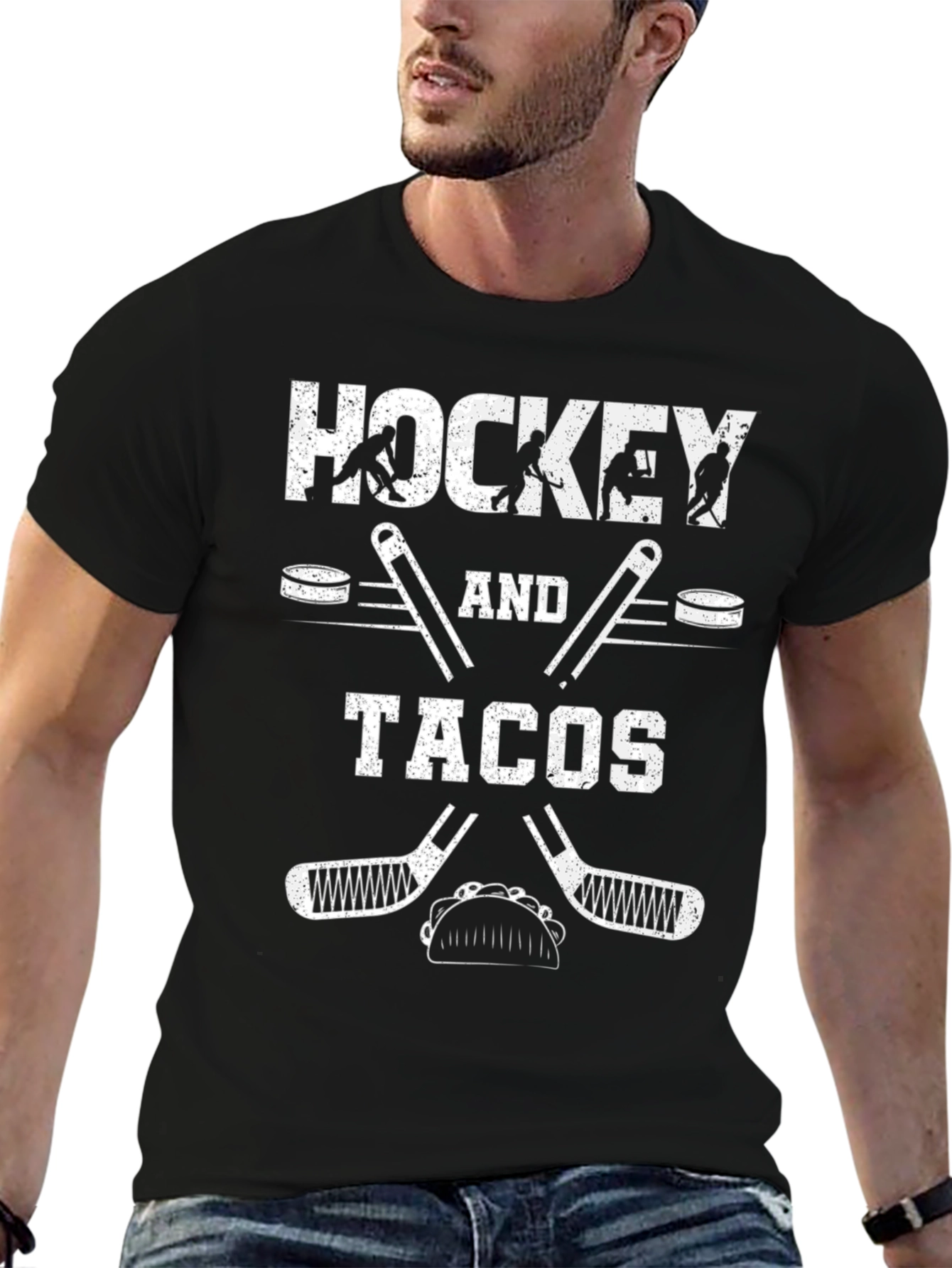 Hockey and Tacos T-Shirt - Funny Graphic Tee