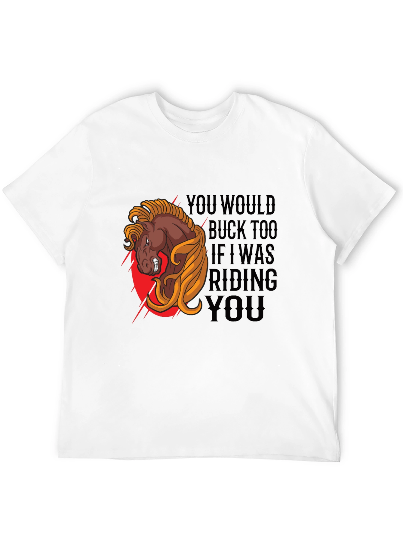 Funny Horse Riding Graphic T-Shirt