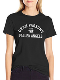 Gram Parsons and The Fallen Angels Black T-Shirt