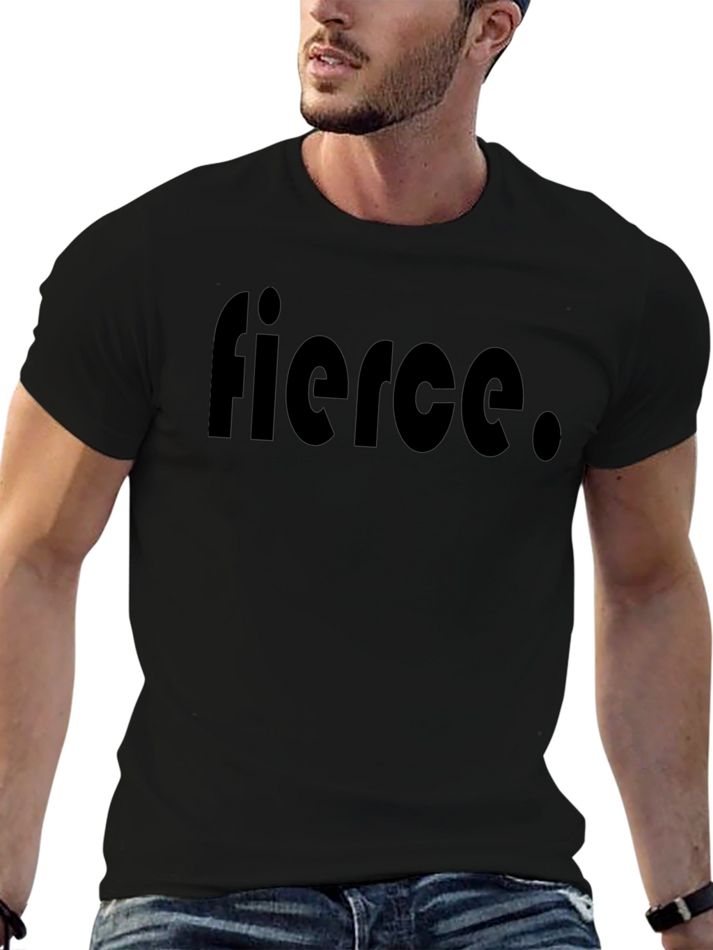 Fierce Black Graphic Tee - Stylish Comfort