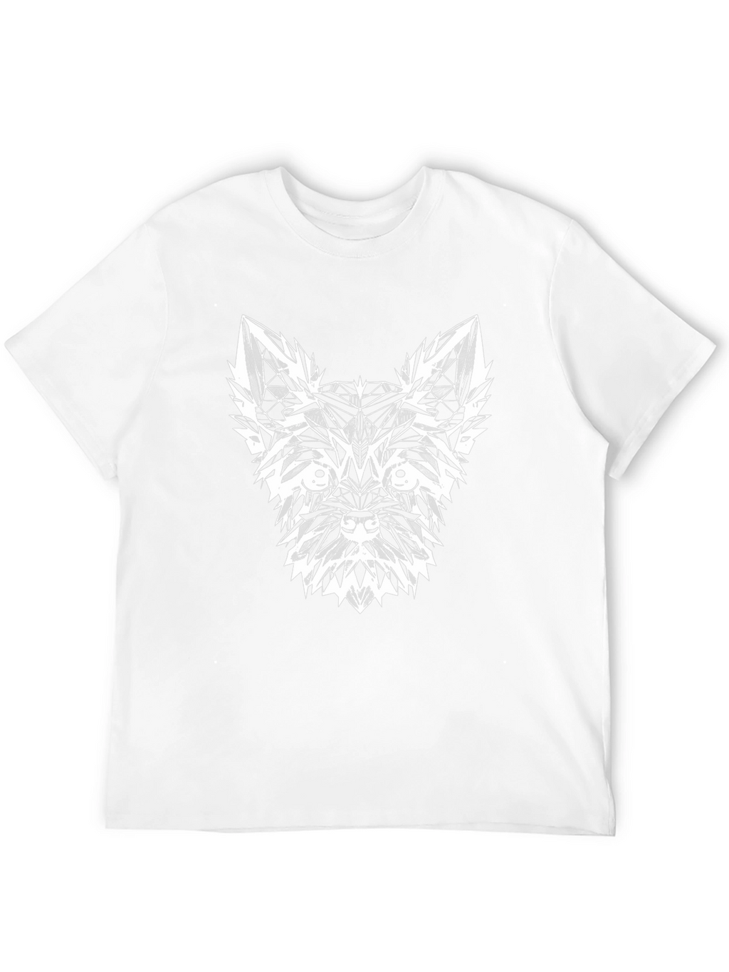 Geometric Dog Graphic Tee - Modern Black T-Shirt