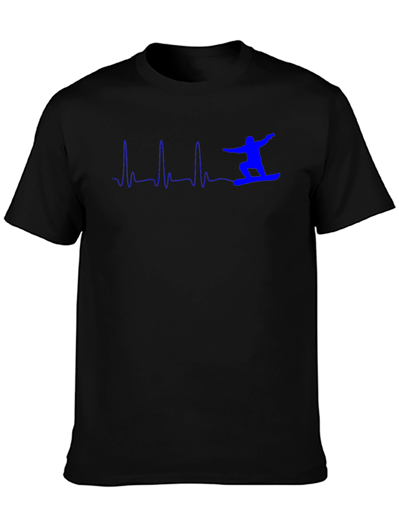 Snowboarding Heartbeat T-Shirt - Black