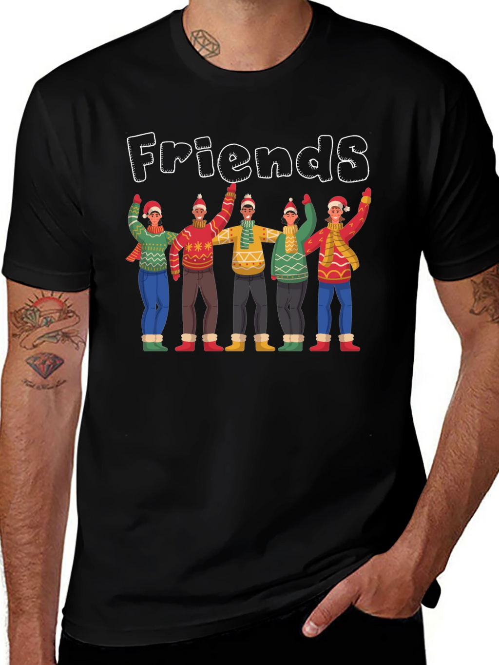 Friends Holiday Crew Neck T-Shirt