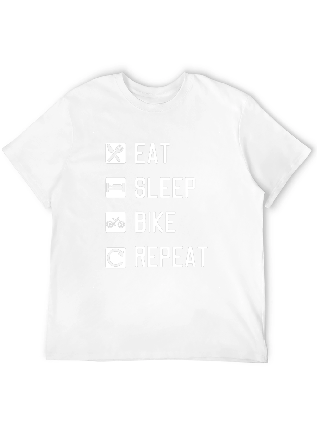 Eat Sleep Bike Repeat Graphic Tee - Cycling T-Shirt