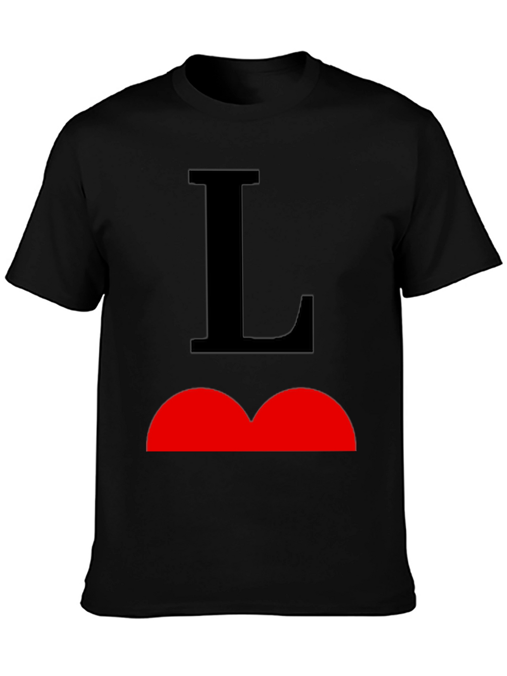 Black T-Shirt with Bold Graphic Design