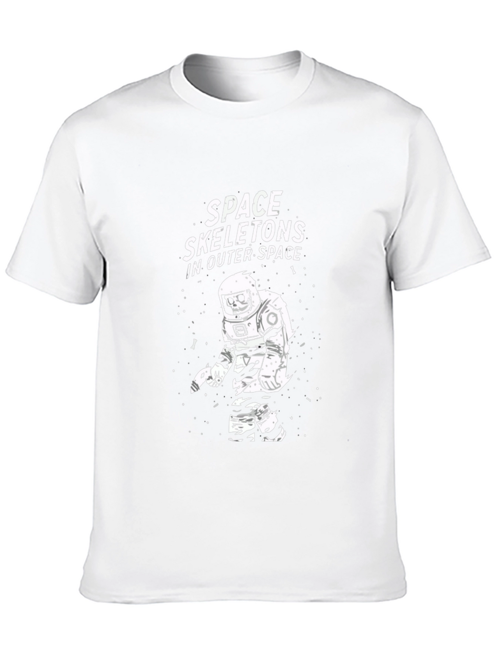 Space Skeleton T-Shirt - Outer Space Astronaut Graphic Tee
