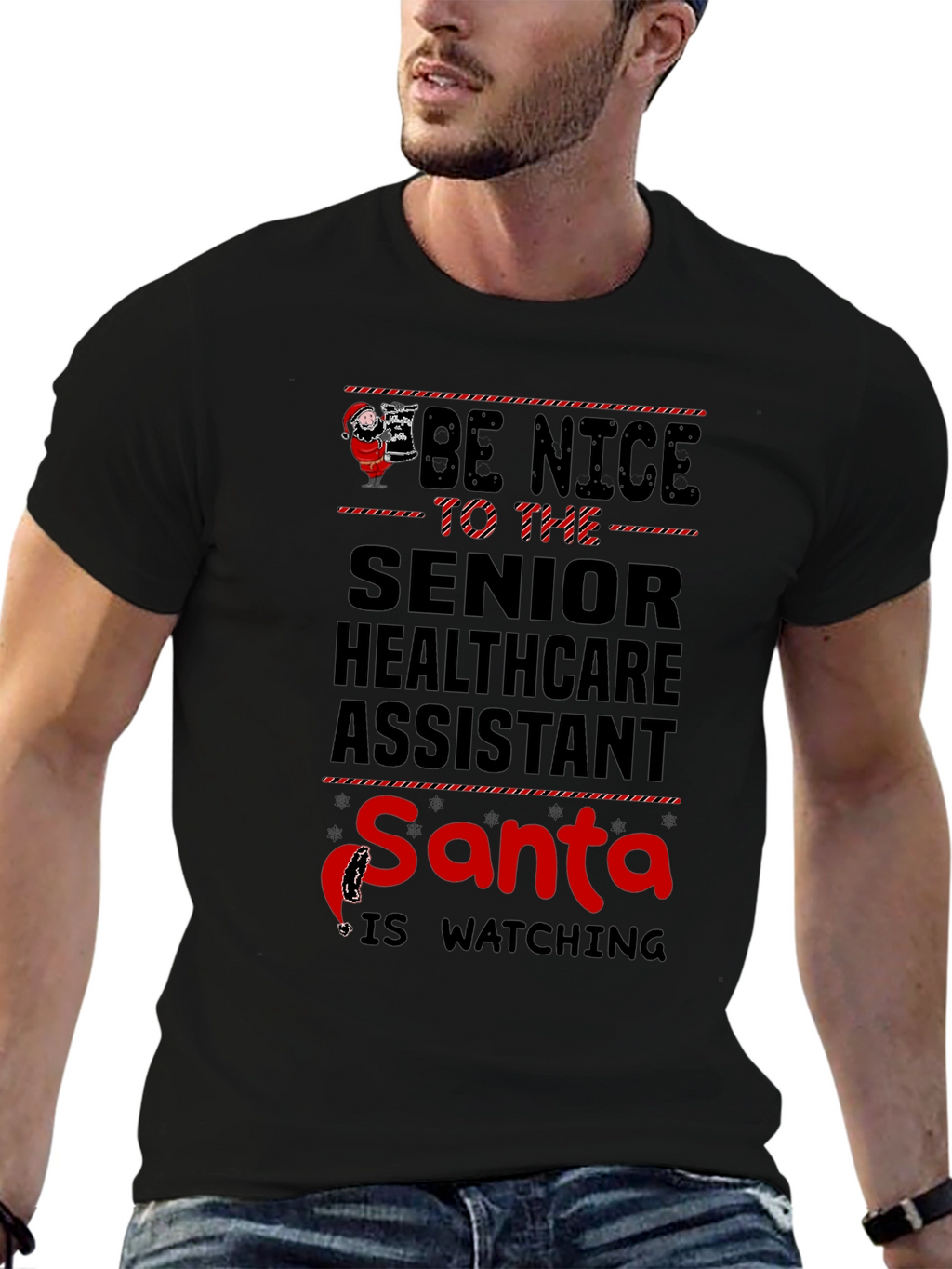 Senior Healthcare Assistant Santa T-Shirt