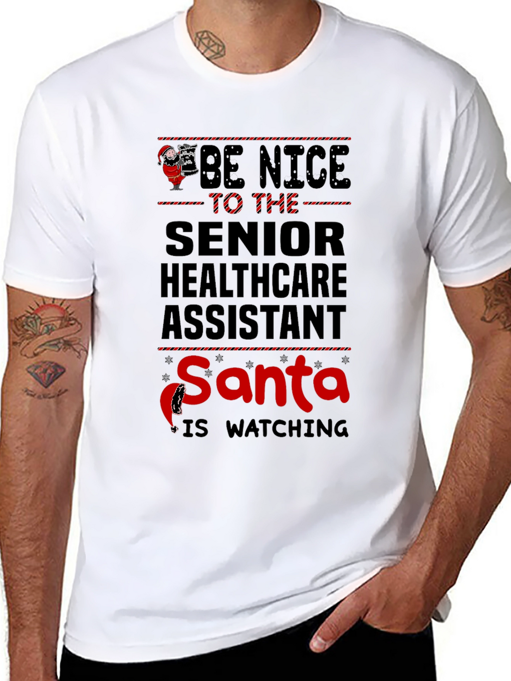 Senior Healthcare Assistant Santa T-Shirt