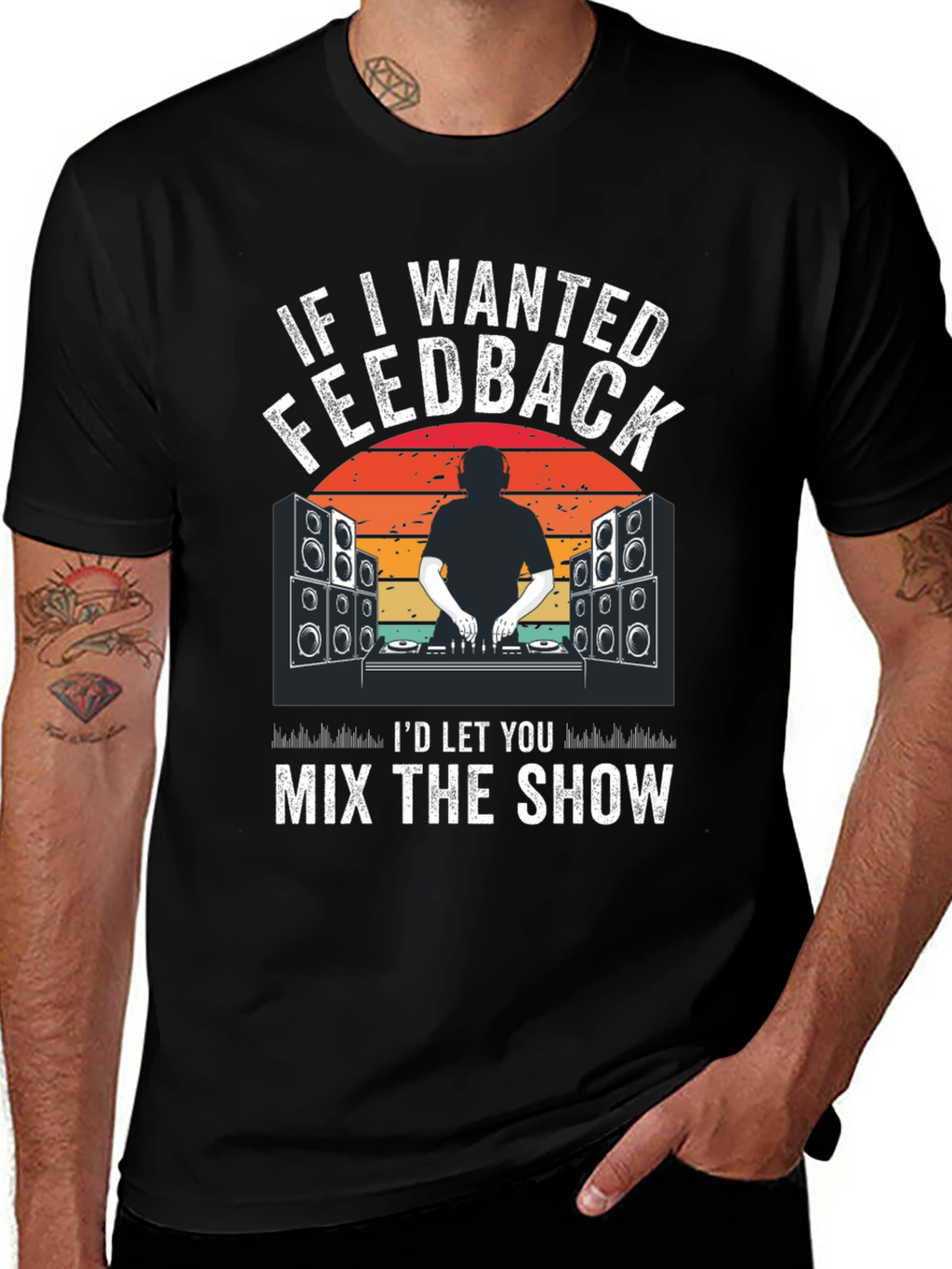 DJ Music Feedback Graphic Tee