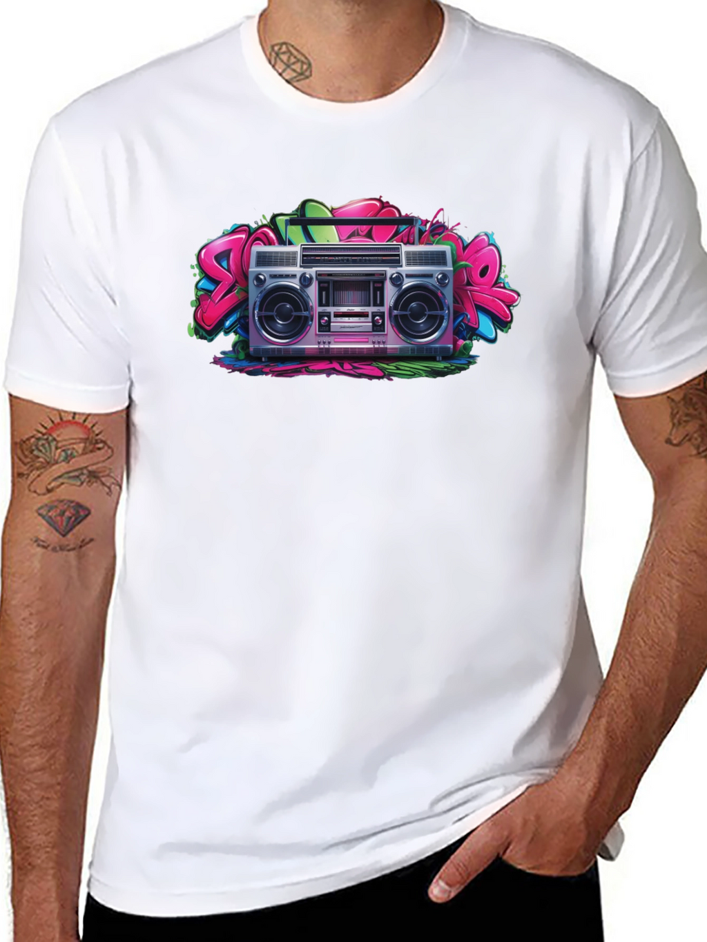 Retro Boombox Graphic Tee