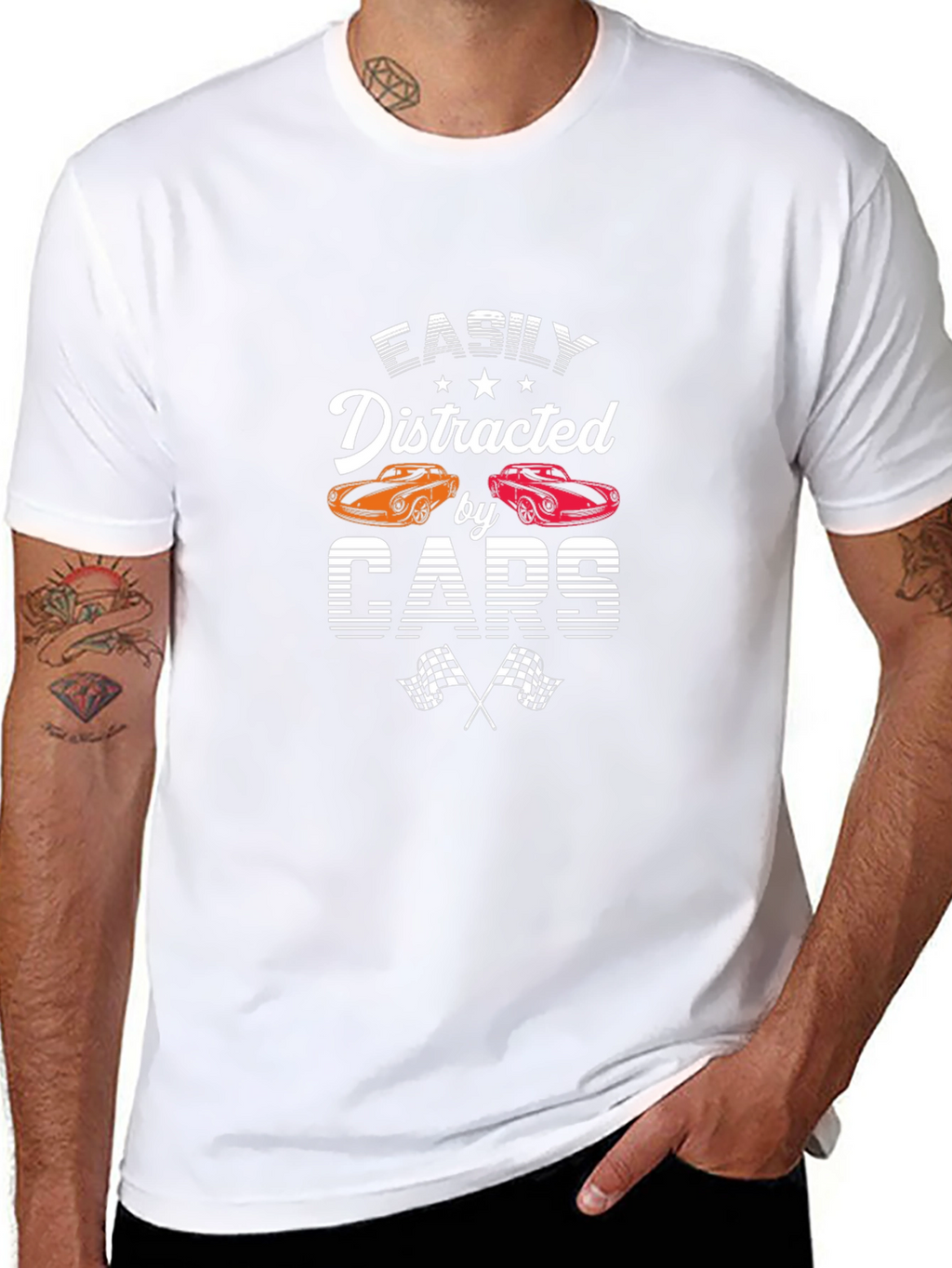 Easily Distracted by Cars T-Shirt Black