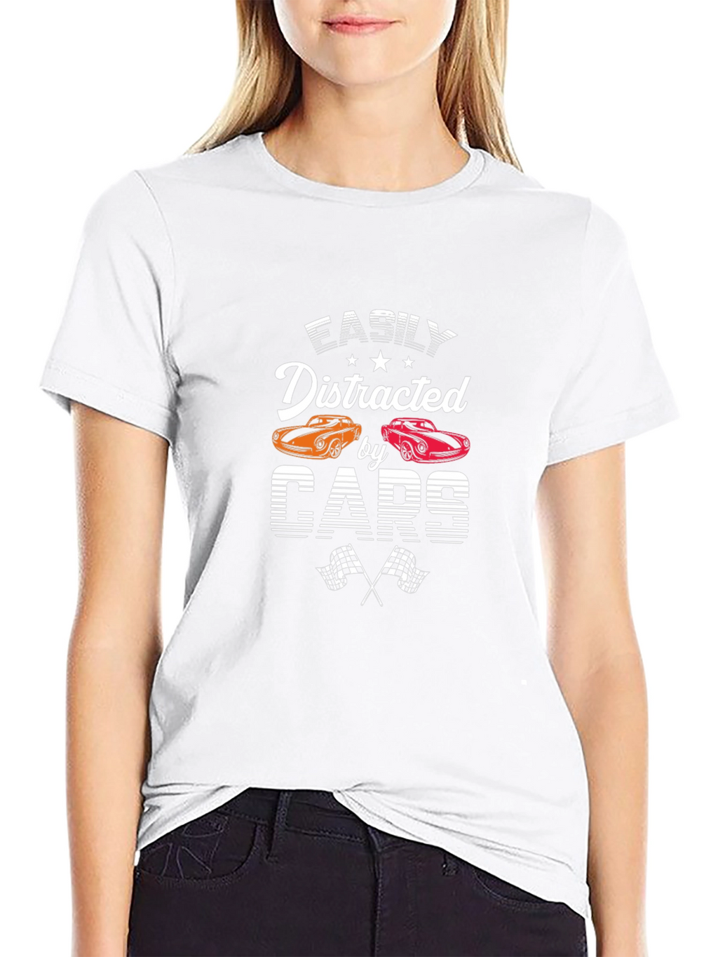 Easily Distracted by Cars T-Shirt Black