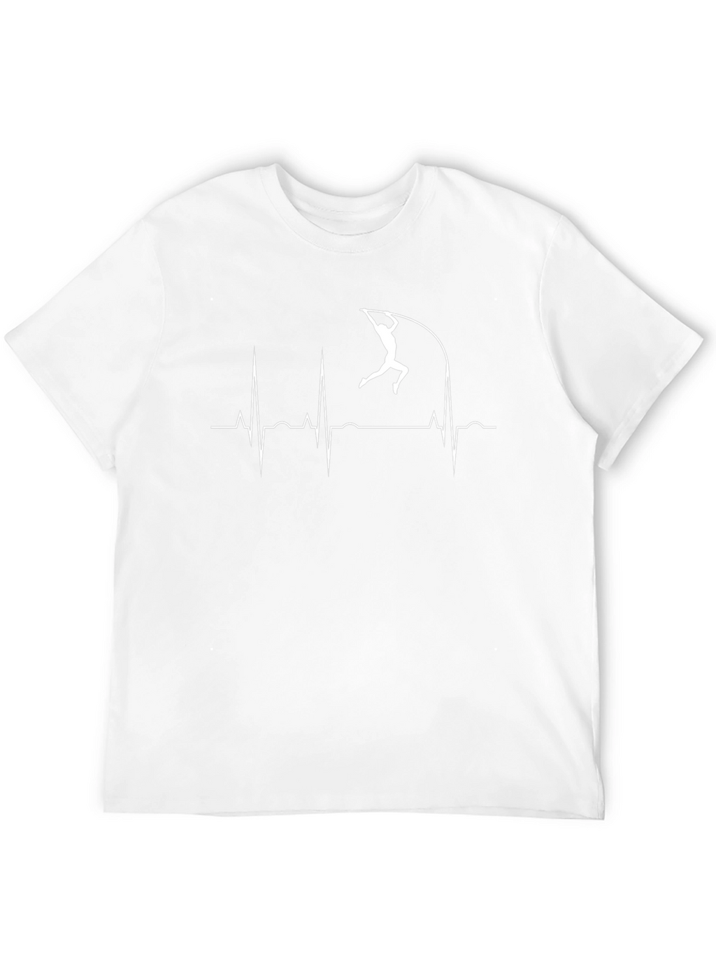 Pole Vault Heartbeat T-Shirt - Black Sporty