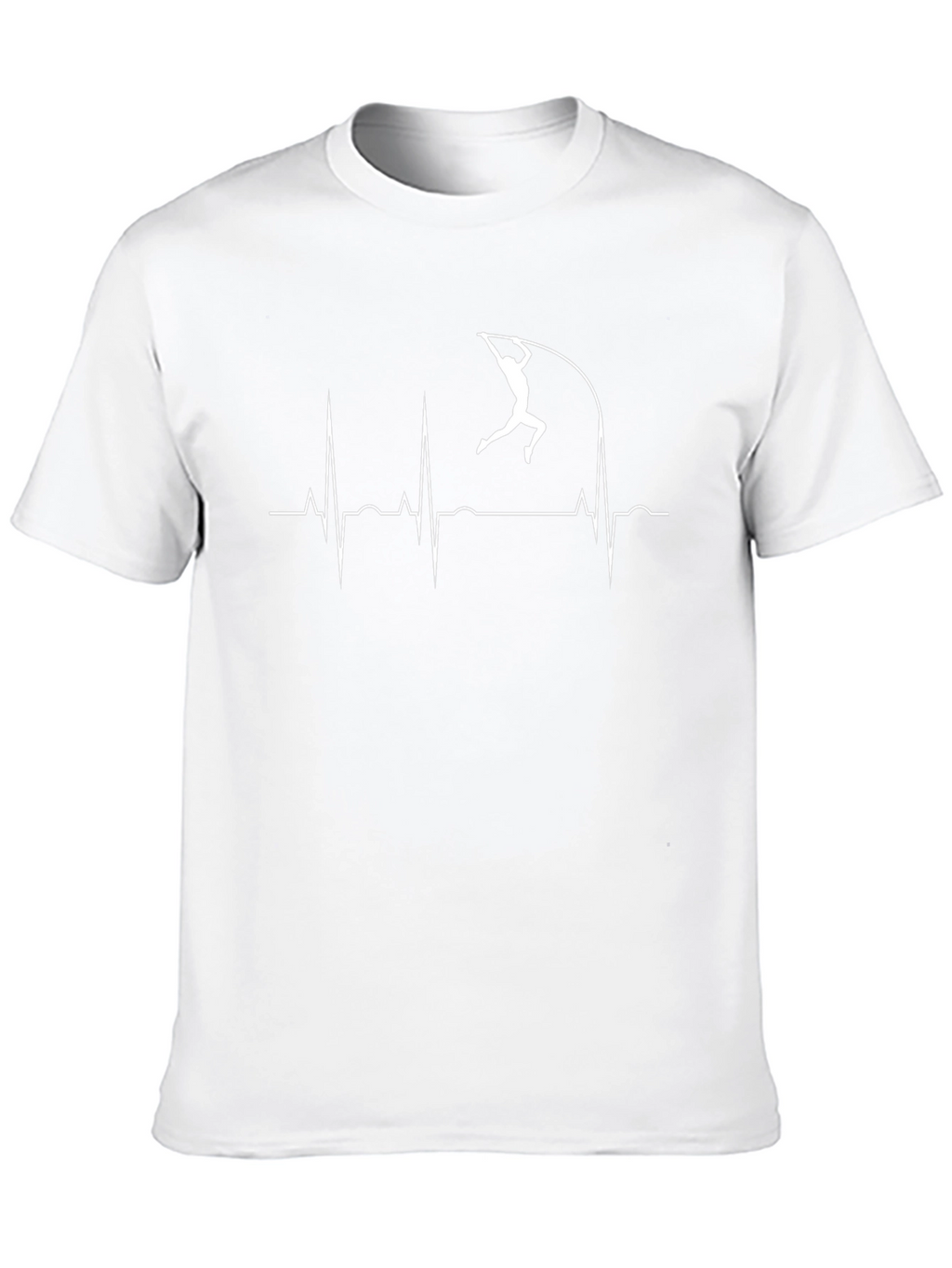Pole Vault Heartbeat T-Shirt - Black Sporty