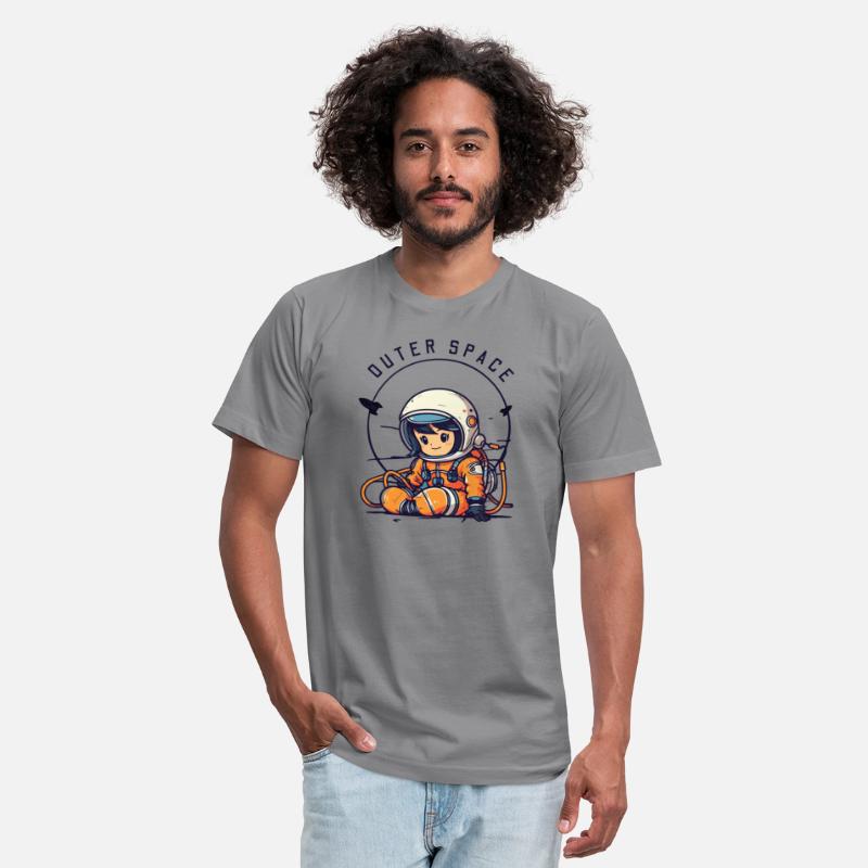 Orange and Black Astronaut Illustrative Outer Spac