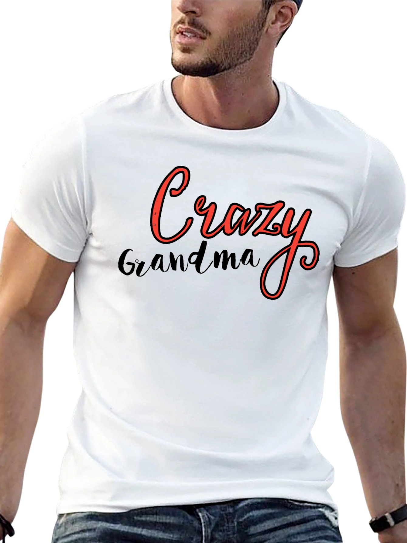 Crazy Grandma Tee - Novelty Graphic T-Shirt