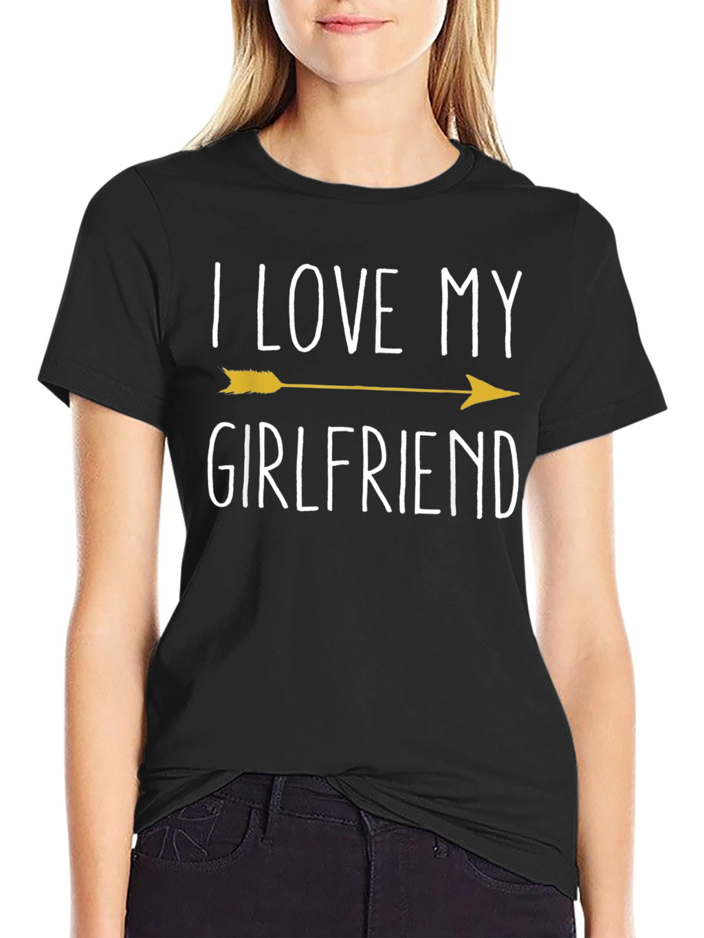 I Love My Girlfriend Arrow T-Shirt