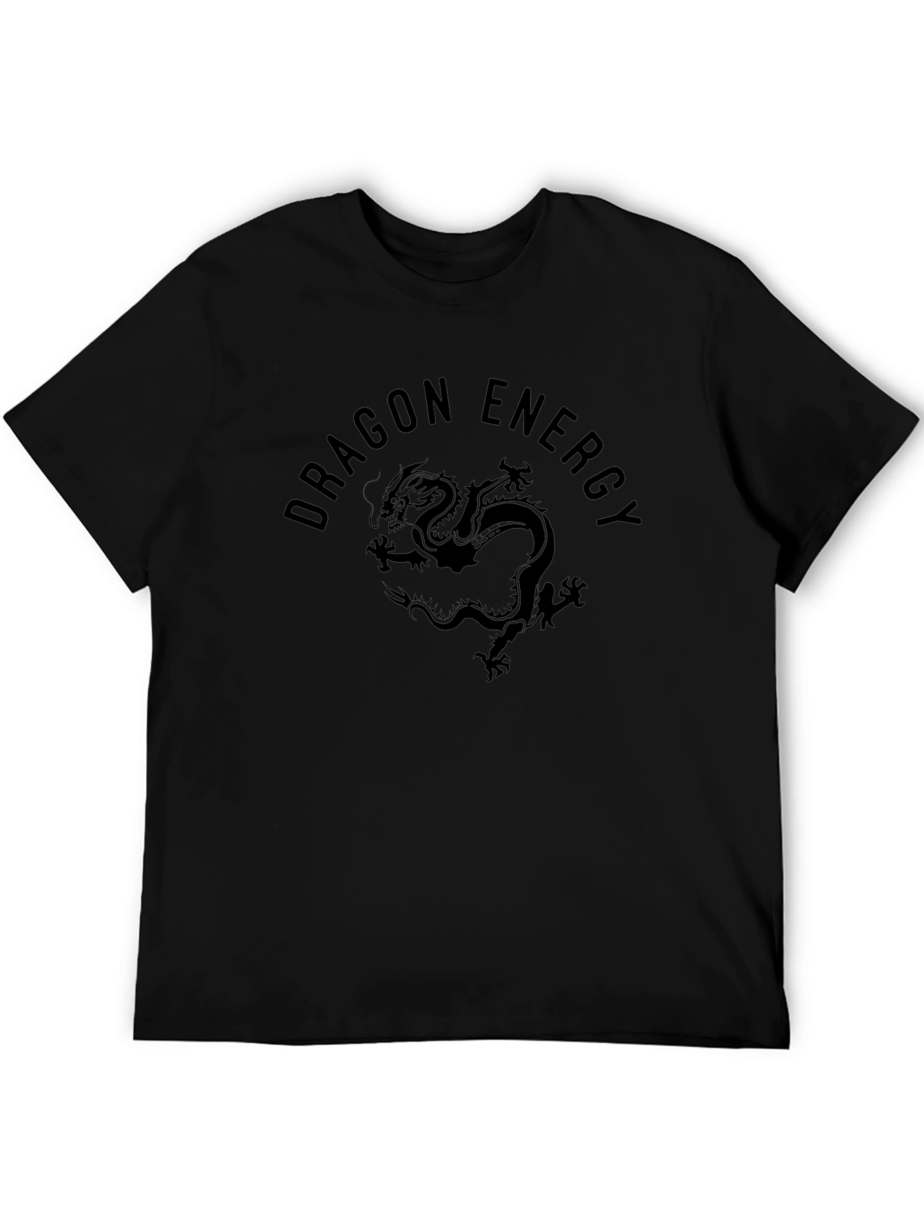 Dragon Energy Graphic Tee - Premium Black T-Shirt