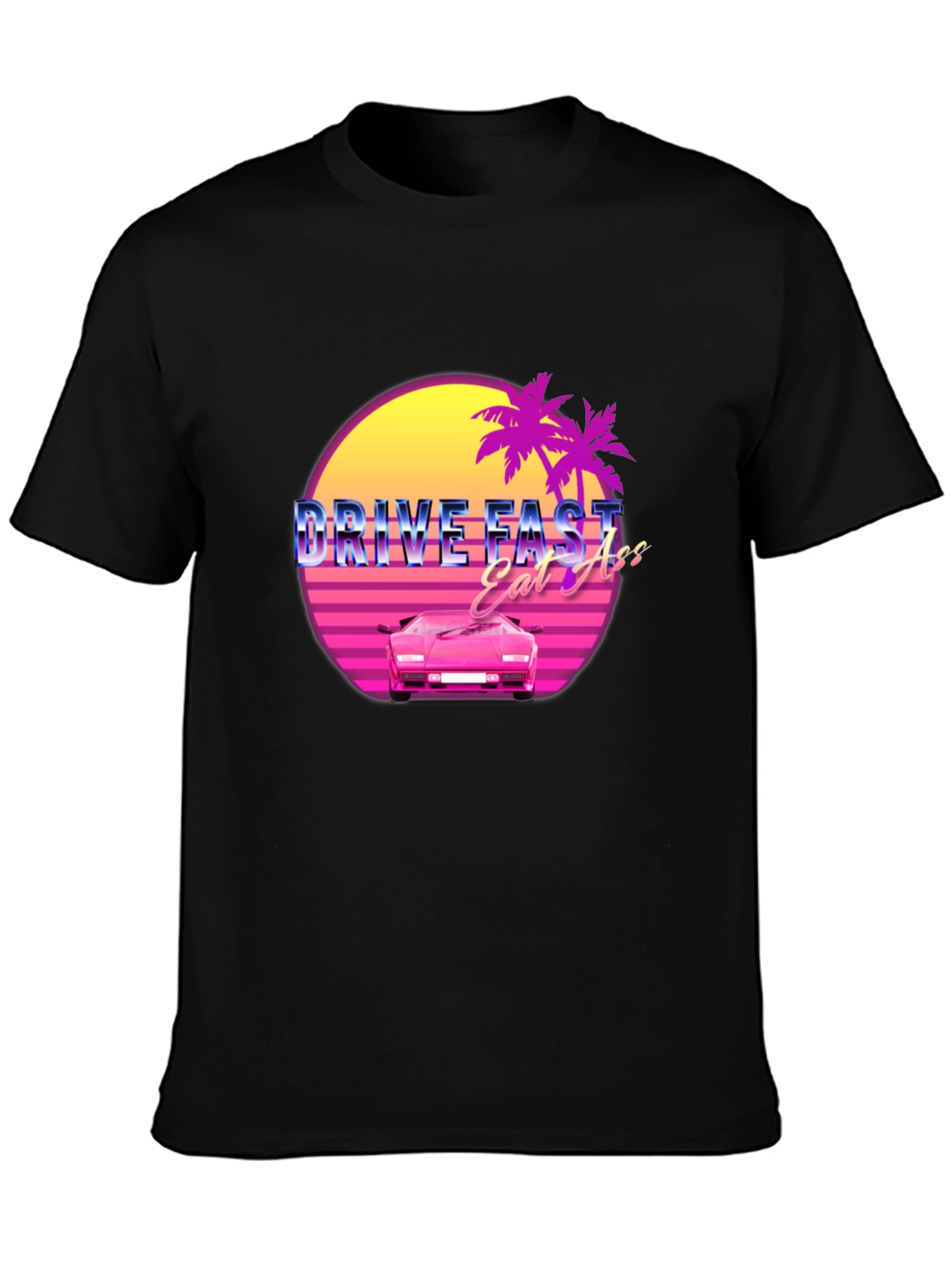 Drive Fast Eat Ass Retro Graphic T-Shirt