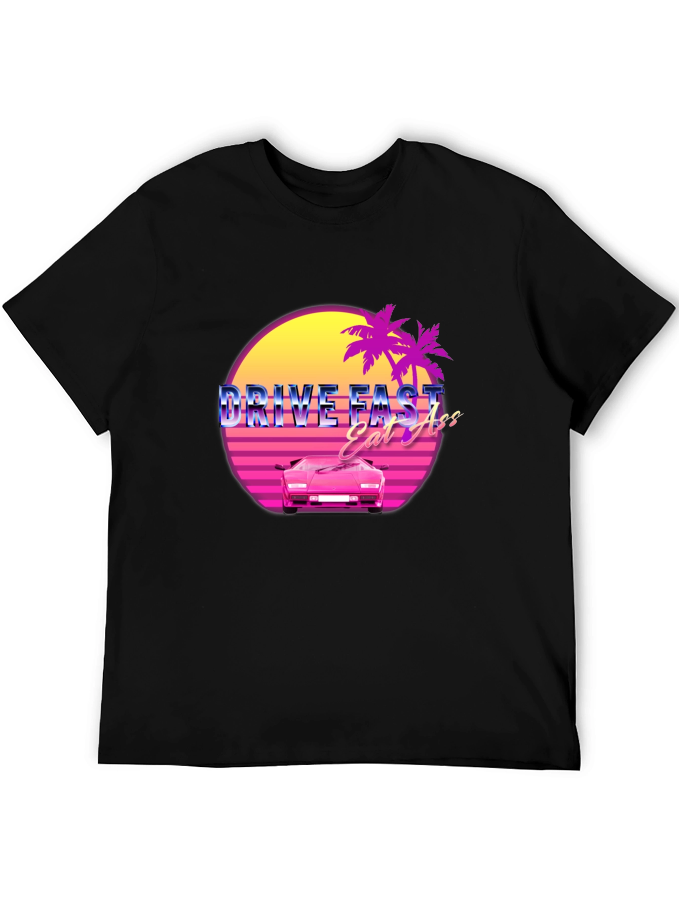 Drive Fast Eat Ass Retro Graphic T-Shirt