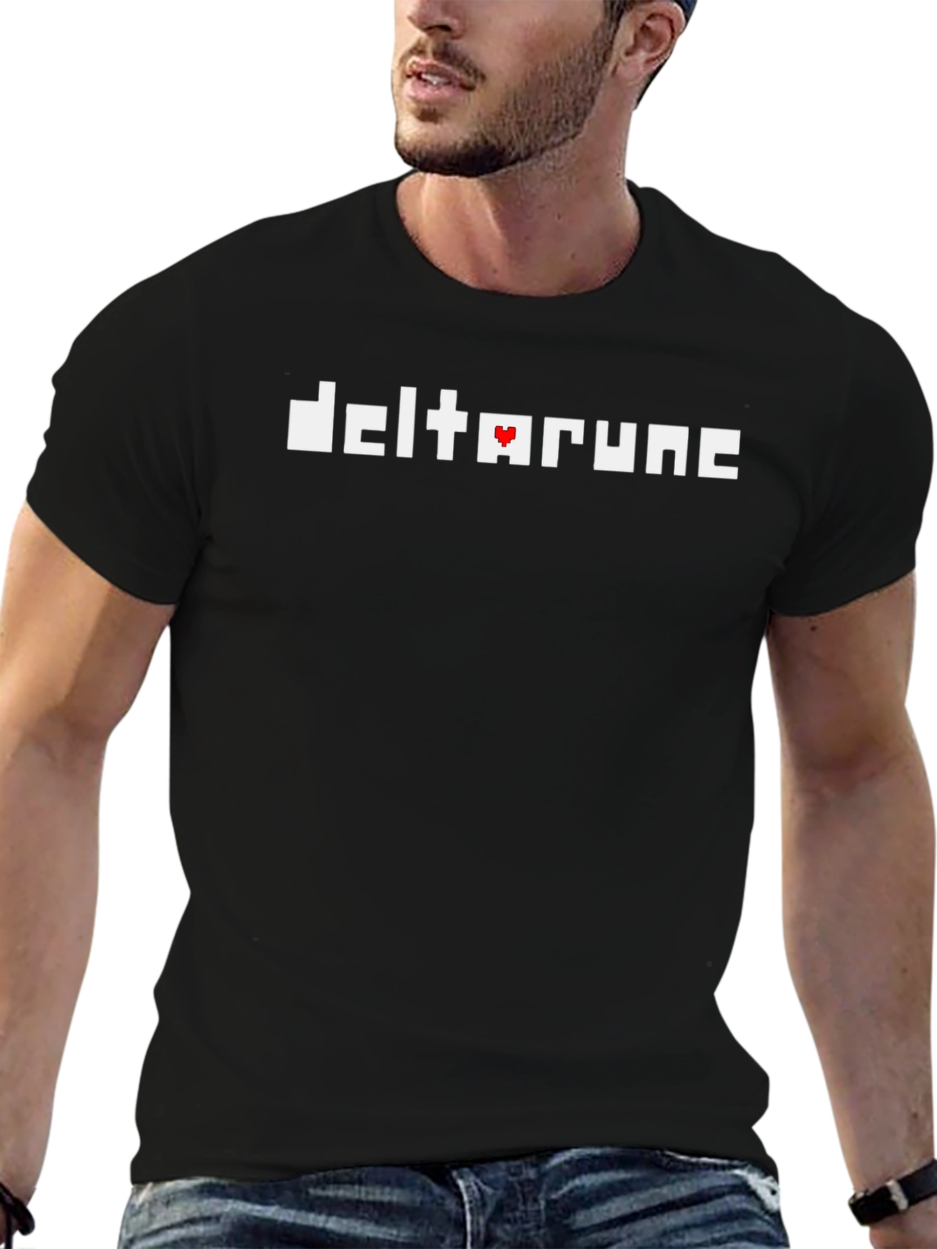 Deltarune Pixel Logo Black T-Shirt
