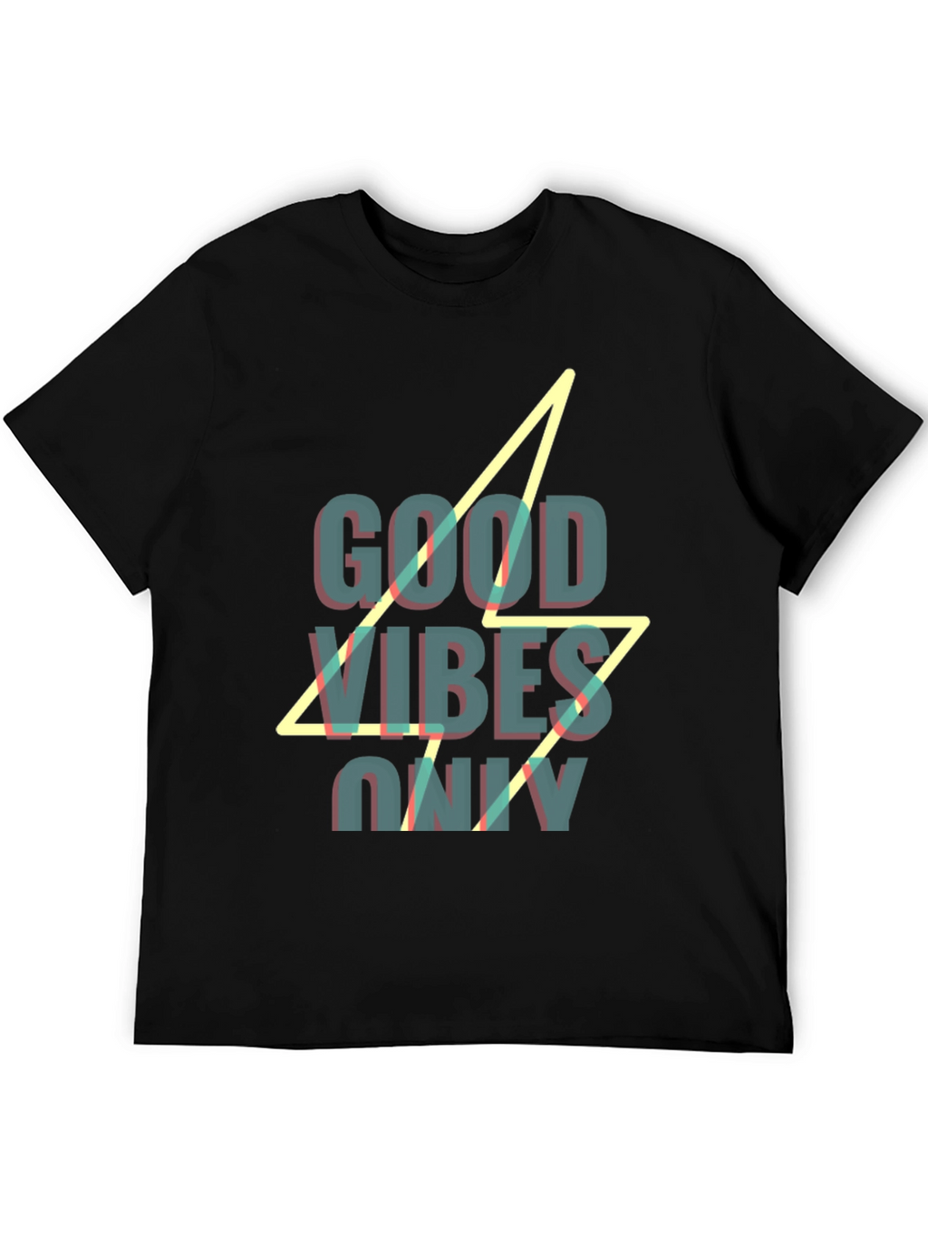 Good Vibes Only Graphic Black T-Shirt
