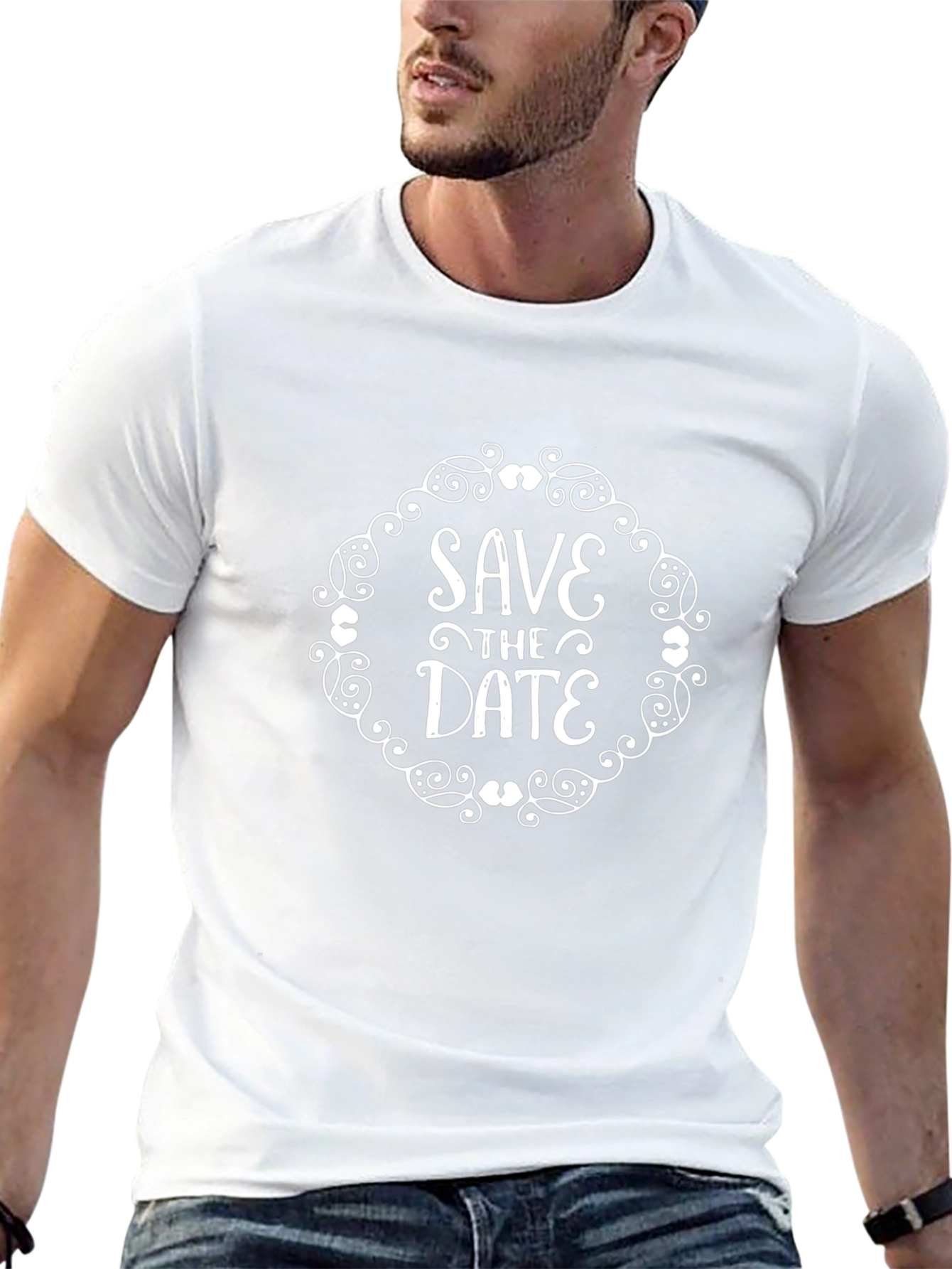 Save the Date Graphic T-Shirt - Black