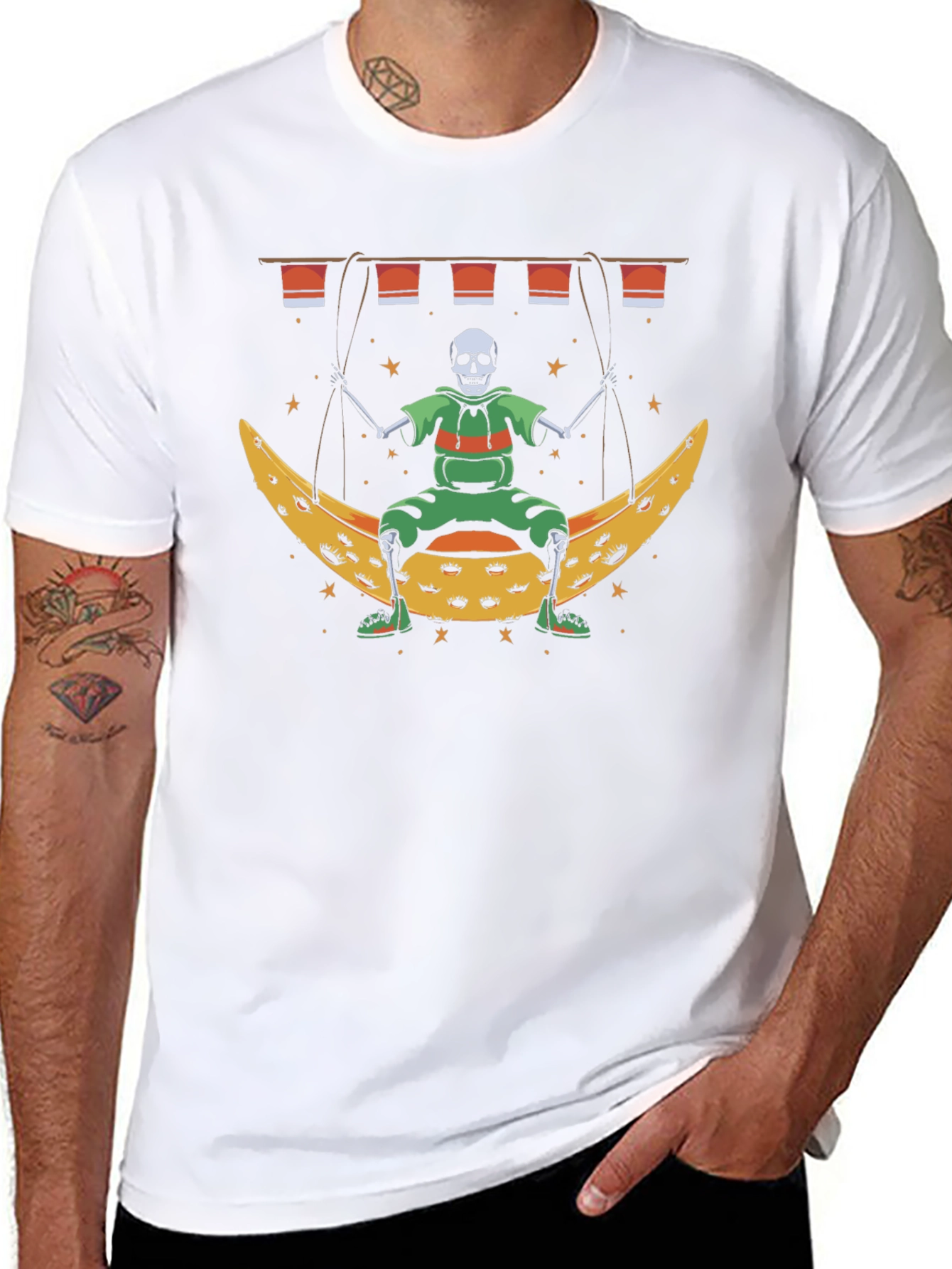 Skeleton on Moon T-Shirt