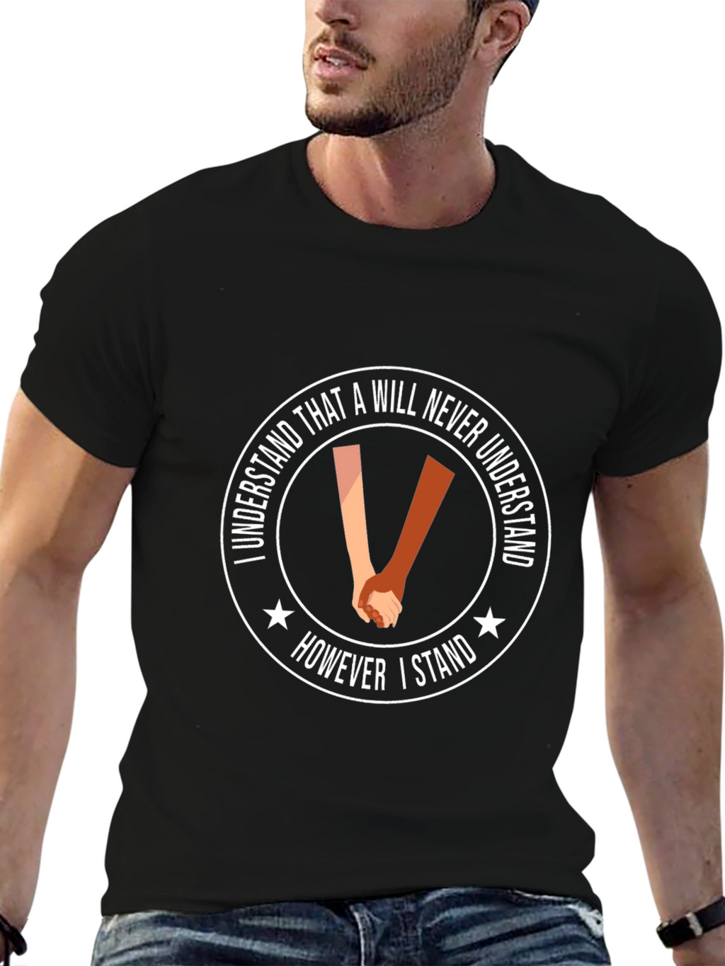I Stand Black T-Shirt