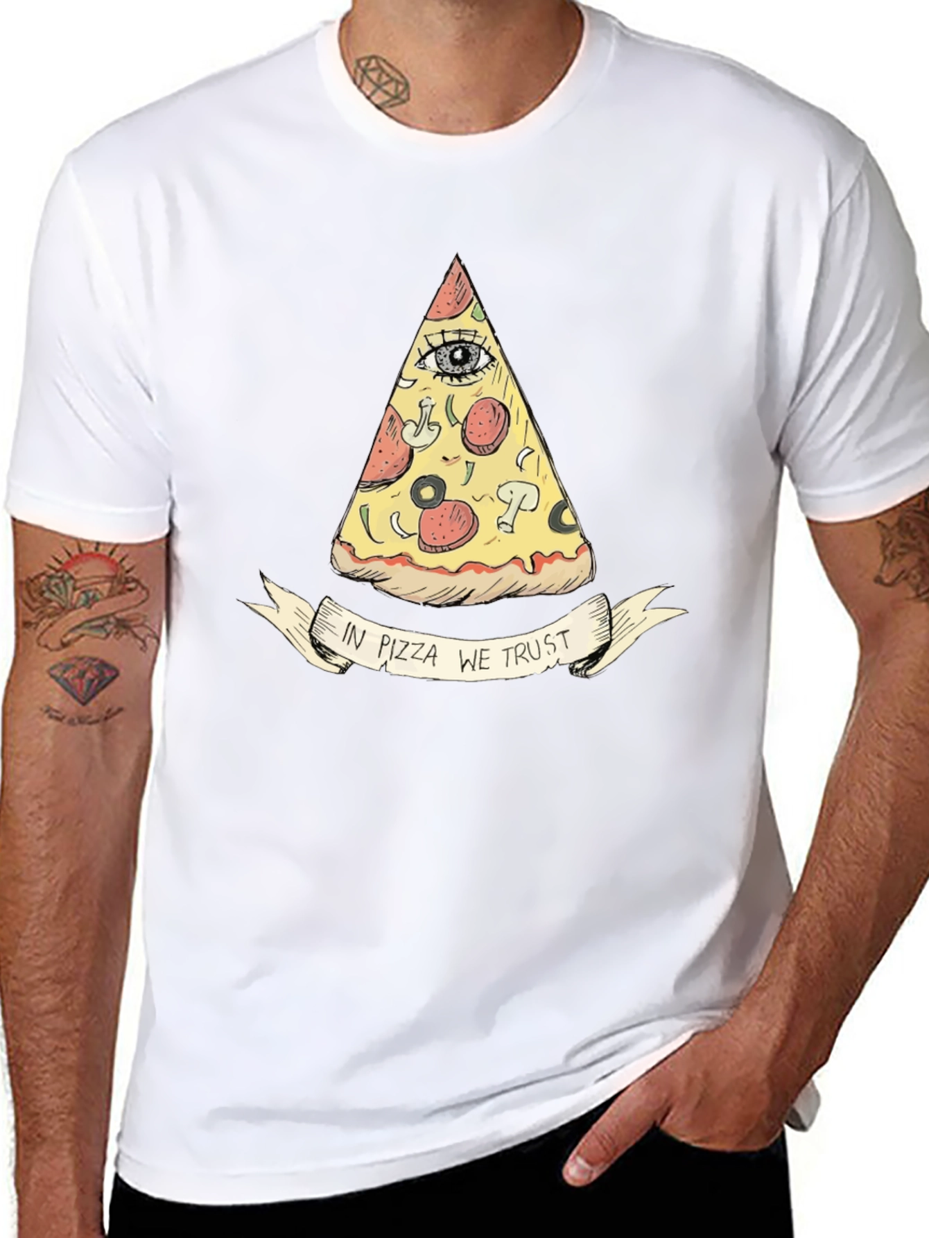 In Pizza We Trust Graphic T-Shirt