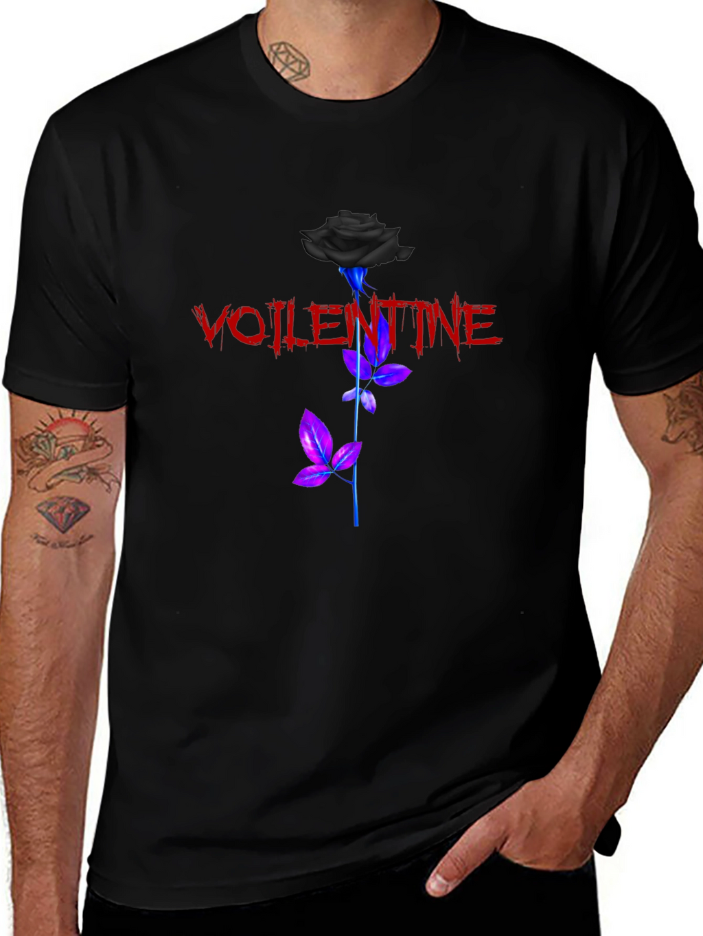 Voilenttine Rose Graphic T-Shirt